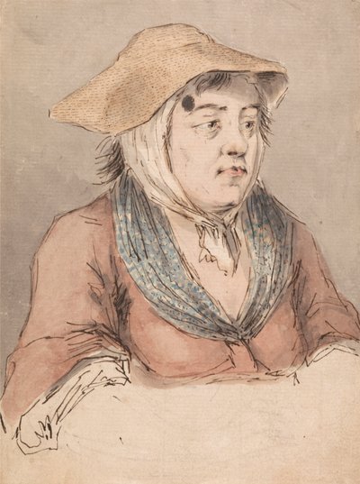 Mulher com uma bata azul de Louis Philippe Boitard