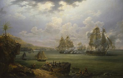 Luta da fragata Poursuivante contra o navio britânico Hercule, 28 de junho de 1803, 1803. de Louis Philippe Crepin
