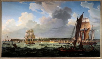O Havre do mar. Pintura de Louis Philippe Crepin (1772-1851) de Louis Philippe Crepin