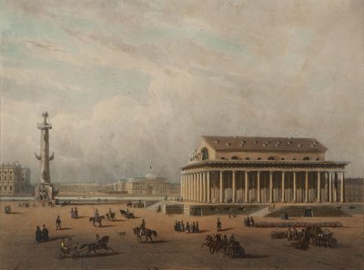 Bolsa de valores em São Petersburgo, final da década de 1840. de Louis Pierre Alphonse Bichebois