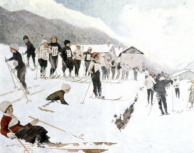 Aulas de esqui para crianças de Louis Remy Sabatier