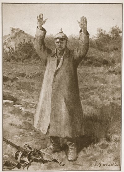 Kamerad .. Perdão! Método hands-up de rendição alemã de Louis Remy Sabattier