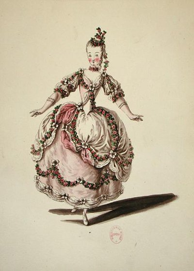 Roupa de Pastor para um ballet (aquarela sobre papel) de Louis Rene Boquet