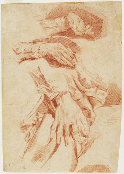 Estudos das Mãos, 1770s-1780s de Louis Rolland Trinquesse