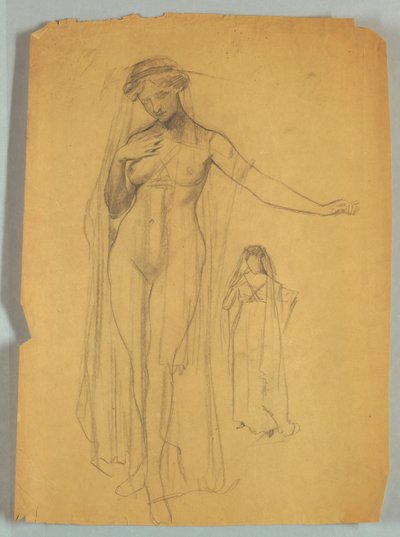 Estudo da Figura Nua Velada de Louis Schaettle