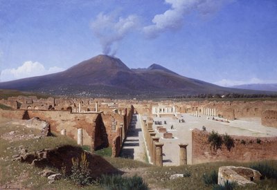 Vesúvio de Pompeia, 1883 de Louis Spangenberg