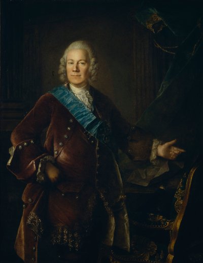 Retrato do conde Alexey Petrovich Bestuzhev-Ryumin 1693-1766, 1757 de Louis Tocqué