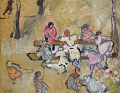 Crianças a brincar na rue Caulaincourt, c.1907-14 (óleo sobre tela) de Louis Valtat