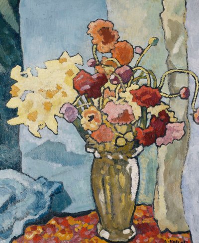 Flores num vaso; Fleurs dans un Vase, c.1939 (óleo sobre tela) de Louis Valtat