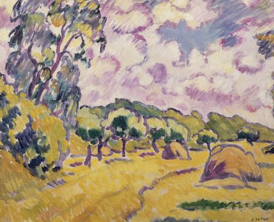 Paisagem com palheiros (óleo sobre tela) de Louis Valtat