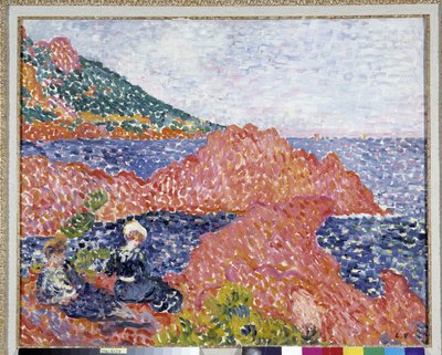 Rochas vermelhas em Agay, ponta do Cabo Roux de Louis Valtat