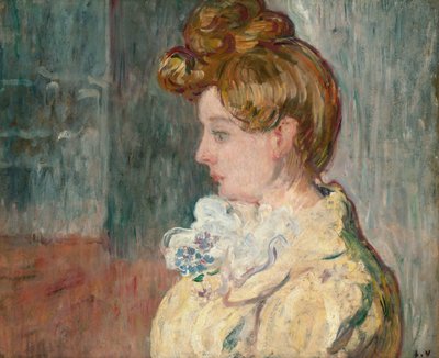 Mulher no Moulin Rouge, c.1902 (óleo sobre papel) de Louis Valtat