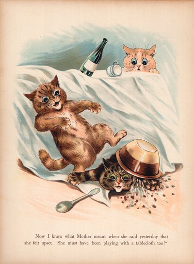 Gatos de Louis Wain (cromolitho) de Louis Wain