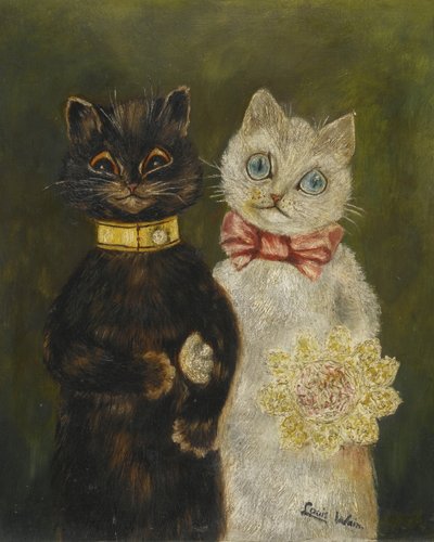 A noiva e o noivo de Louis Wain