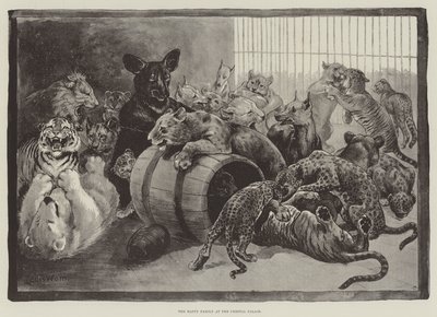 A família feliz no palácio de cristal de Louis Wain