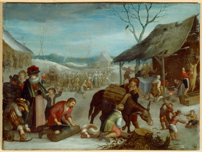Inverno (óleo sobre tela) de Louis de (circle of) Caullery