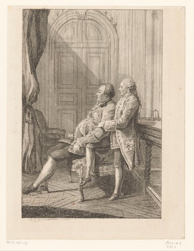 Retrato de Luís Filipe I de Orleães e seu filho Luís Filipe II de Orleães de Louis de Carmontelle