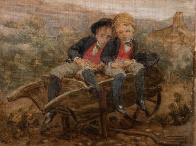 Sketch Of The Hons. Dudley e Archie Hamilton Gordon, 1890. de Louisa Starr
