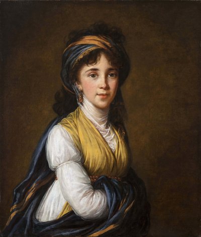 Retrato da Condessa Anna Grigoryevna Belosselsky-Belozersky 1773-1846, 1798. de Elisabeth Louise Vigee Lebrun
