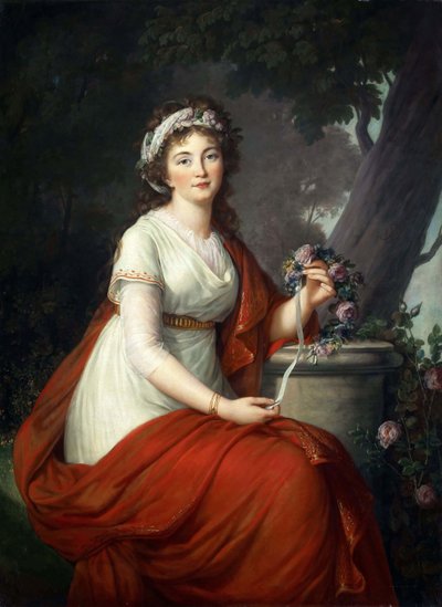 Retrato da Condessa Tatyana Vasilyevna Yusupova, née von Engelhardt 1769-1841, 1797. de Elisabeth Louise Vigee Lebrun