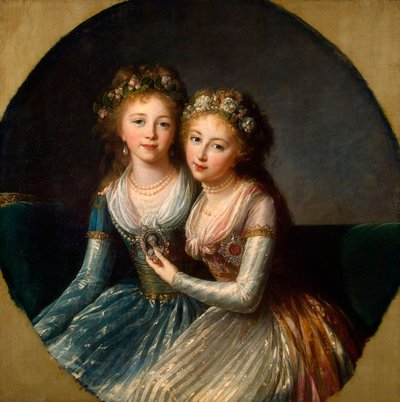Retrato das Filhas do Imperador Paulo I, 1796. de Elisabeth Louise Vigee Lebrun
