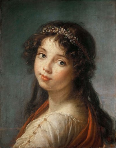 Retrato da filha do artista, Jeanne-Lucie-Louise, dite Julie, 1792. de Elisabeth Louise Vigee Lebrun
