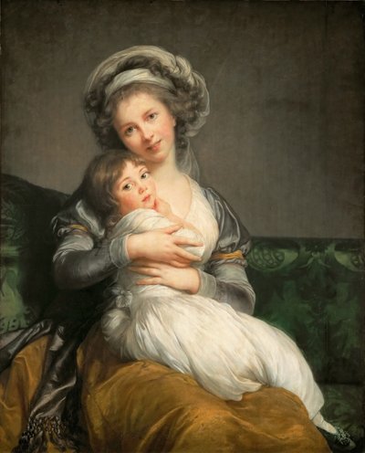 Auto-retrato com a filha, Julie, 1786. de Elisabeth Louise Vigee Lebrun
