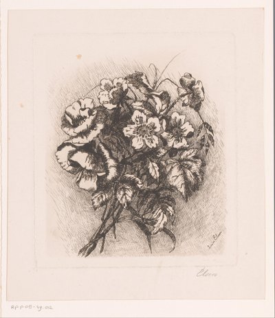 Flor ainda vida com papoulas e anêmonas de Louise Elsen