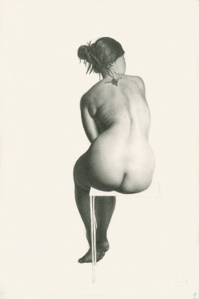 Nu sentado elegante de Lourens Joubert