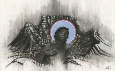 Jesus sobre a Cidade do Cabo de Lourens Joubert