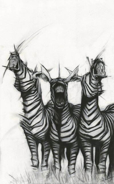 Monstros-zebra gritantes de Lourens Joubert