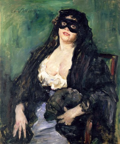 A Máscara Negra (óleo sobre tela) de Lovis  Corinth