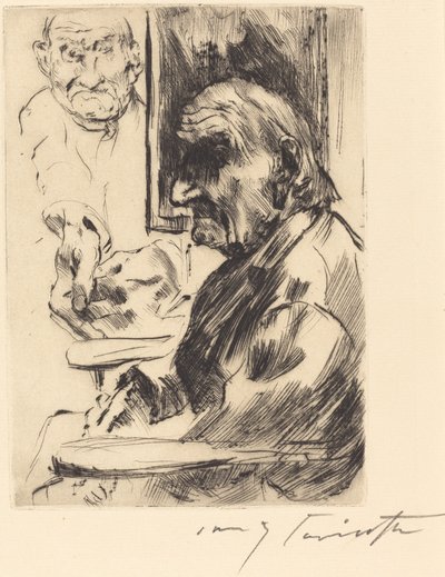 Alter Mann Velho, 1916. de Lovis Corinth