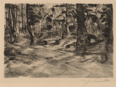 Banco im Walde II Bench in the Woods II, 1917. de Lovis Corinth