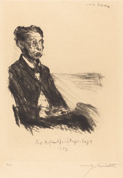 Retrato do Conde Keyserling Retrato do Conde Keyserling, 1919. de Lovis Corinth