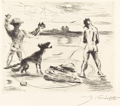 O Gastmahl de Trimalchio: pl. VII (O Banquete de Trimalchio: pl. VII) de Lovis Corinth