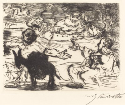 O Banquete de Trimalchio: pl. V O Banquete de Trimalchio: pl. V, 1919. de Lovis Corinth
