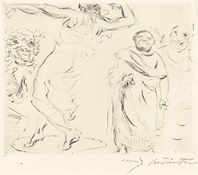 O Gastmahl de Trimalchio: pl. XI O Banquete de Trimalchio: pl. XI, 1919. de Lovis Corinth