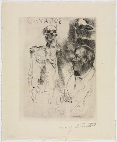 O Artista e a Morte I de Lovis Corinth