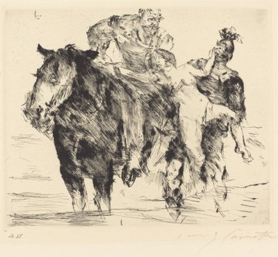 Violação Feminina Predadora, 1920. de Lovis Corinth