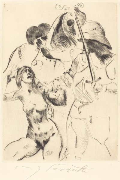 Mulher Rapto III (Abdução III) de Lovis Corinth
