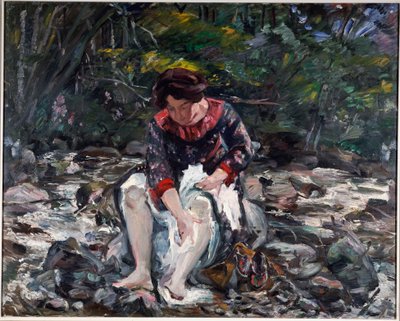 Menina no ribeiro, 1913 de Lovis Corinth