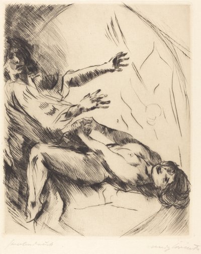 Joseph und Potifars Weib I (José e esposa de Potifar I) de Lovis Corinth