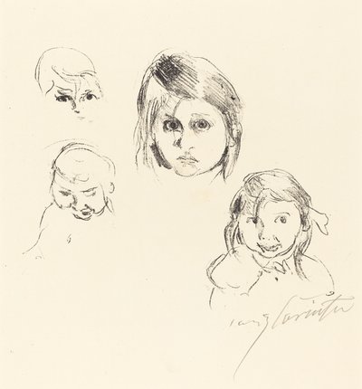 Kinderköpfe (cabeças de crianças) de Lovis Corinth