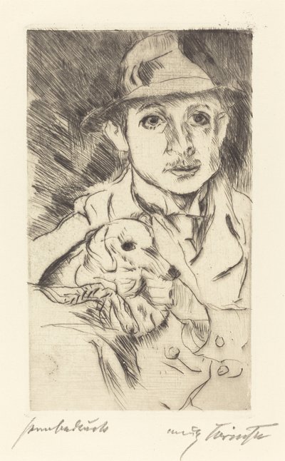 Menino com cachorro Menino com cachorro, 1915. de Lovis Corinth