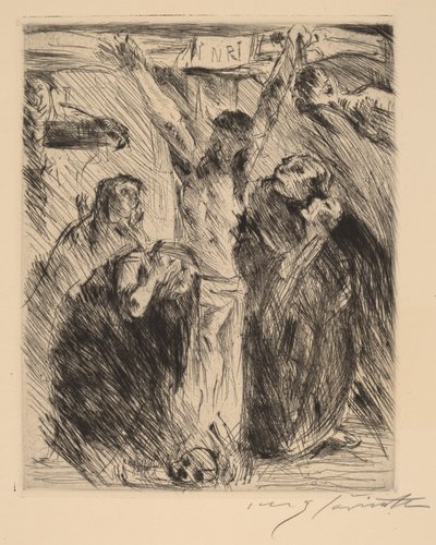 Crucificação, depois do Altarpiece em Tölz, 1921-1922. de Lovis Corinth