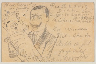 Lovis Corinth a Carl Strathmann: Cartão Postal de Lovis Corinth