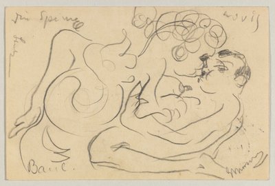 Lovis Corinth para Carl Strathmann: cartão postal, carimbado em 25 de março de 1908 de Lovis Corinth
