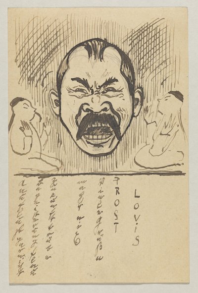 Lovis Corinth para Carl Strathmann: cartão postal, carimbado em 29 de outubro de 1899 de Lovis Corinth