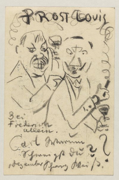 Lovis Corinth para Carl Strathmann: cartão postal, carimbado em 30 de outubro de 1907 de Lovis Corinth